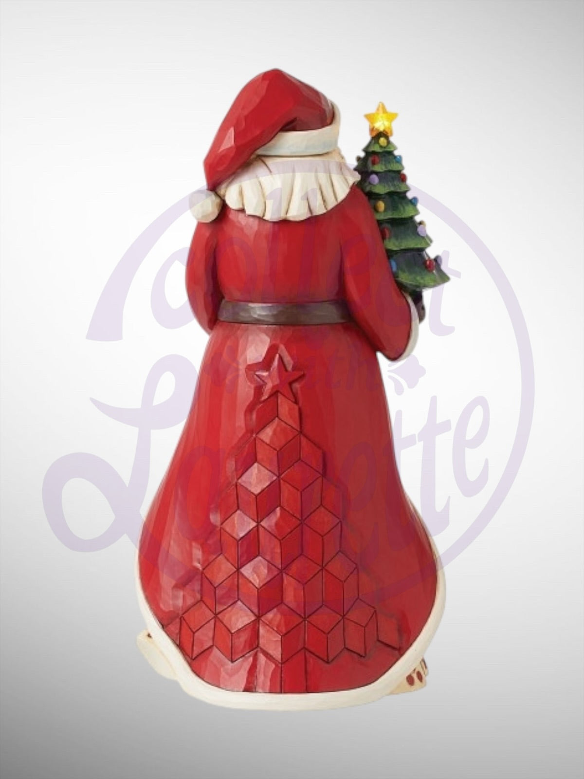 Jim Shore Heartwood Creek - All Is Bright Santa with Vintage LED Tree Figurine